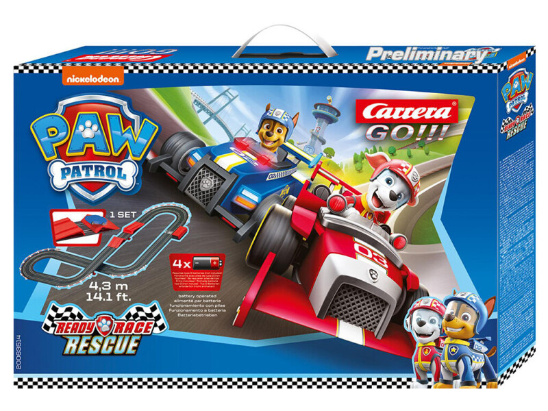 Autodráha Carrera GO!!! Tlapková Patrola 4,3m 